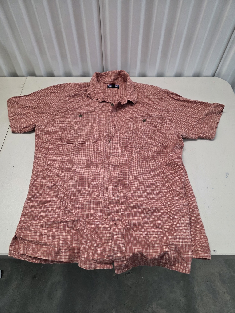 Patagonia Button Down Short Sleeve Shirt Men's Size Large
